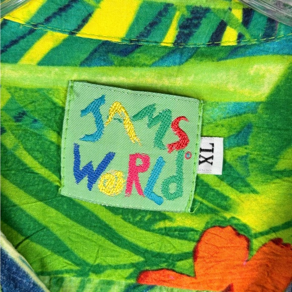 Jams World Vibrant Leaf Print Men's Shirt - Picture 2 of 9